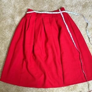 RED FLARE SKIRT XL
